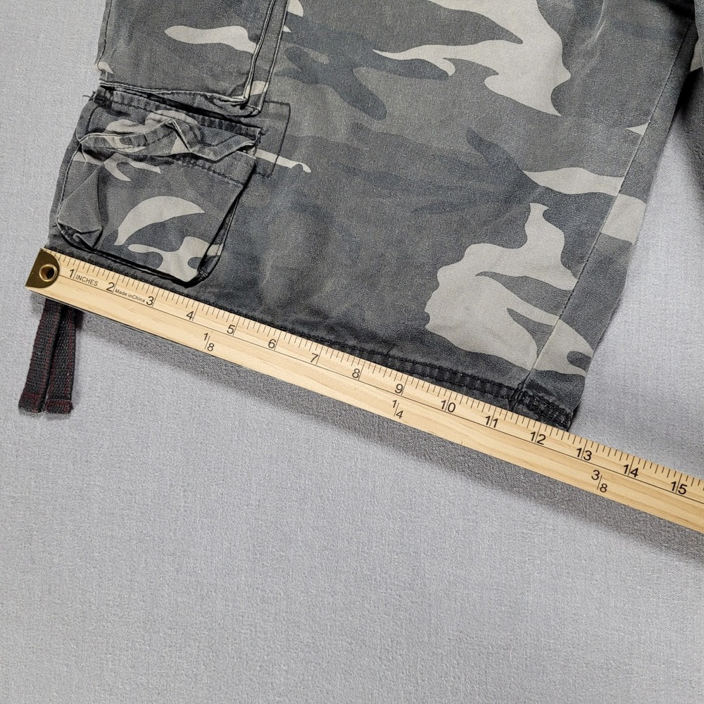VTG Lee Dungarees Camo Cargo Shorts 36 Utility Military Y2K Heavy Cotton Twill - Picture 6 of 9